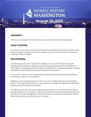 Weekly Washington Report – 8/22/22