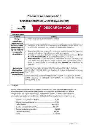 Gestión De Costos Financieros