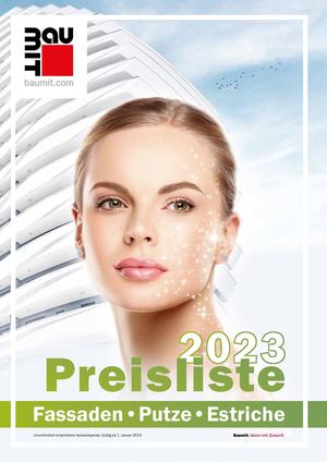 Preisliste 2023 Baumit Schweiz