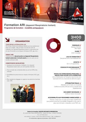 Fiche Programme Formation Ari Appareil Respiratoire Isolant Centre De Formation Alertis