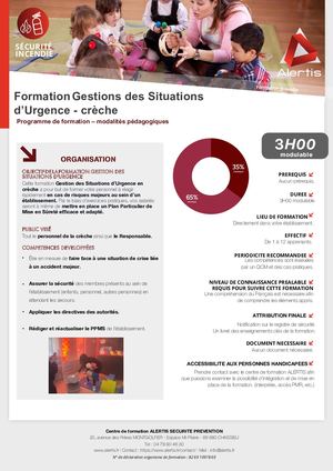 Fiche Programme Formation Gestion De Situations D'urgence Creche Centre De Formation Alertis