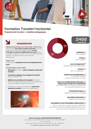 Fiche Programme Formation Transfert Horizontal Centre De Formation Alertis