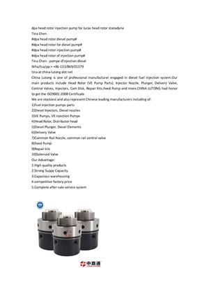 Dpa Head Rotor Injection Pump For Lucas Head Rotor Stanadyne