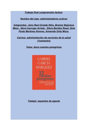 Espantos De Agosto Trabajo Final