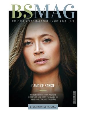 Candice Parise sur Business Story Magazine de Janvier 2023