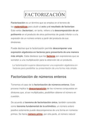 Factorización
