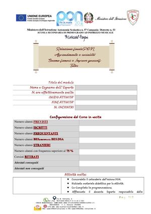 Relazione Finale Tutor