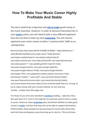 Calaméo - How To Make Your Music Career Highly Profitable And Stable ...