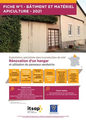 Fiche n°1 - Bâtiment et matériel apiculture