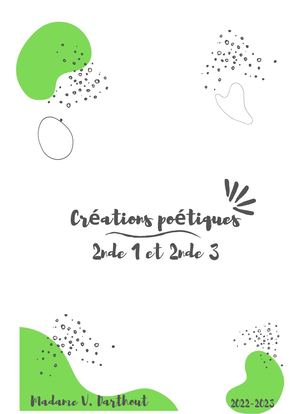 Créations poétiques