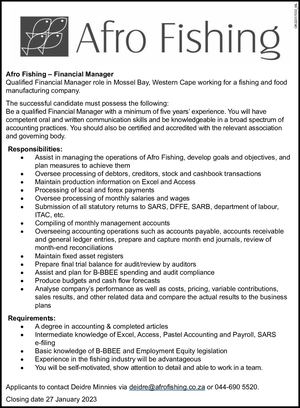 Vacancy: Afrofishing