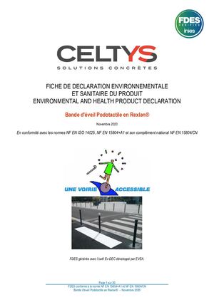 Celtys - FDES Bande d'éveil Podotactile en Rexlan® Dalle Podotactile Rexlan Ep 3,5