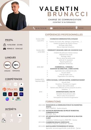 Cv Chargé De Communication