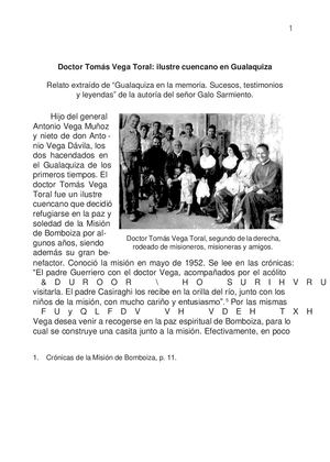 Doctor Tomás Vega Toral Ilustre Cuencano En Gualaquiza