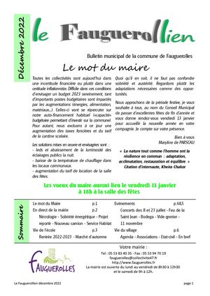 Fauguerollien décembre 2022