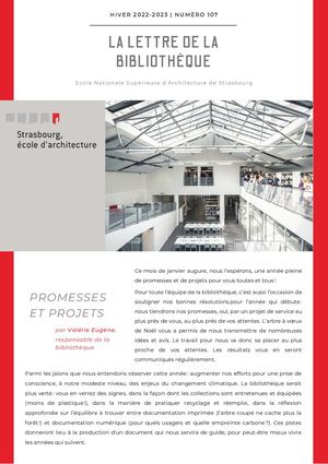 Newsletter Janvier Ensas à Relire