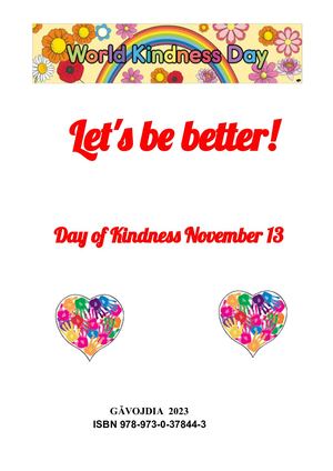 Collaborative Activity Let's Be Better! – November 13 World Kindness Day