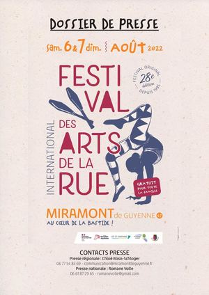 Dossier de présentation Festival Des Arts De La Rue de Miramont-de-Guyenne 2022
