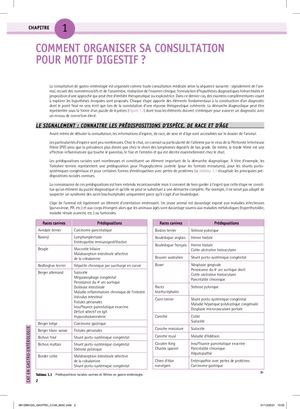 CONDUITES A TENIR EN GASTRO-ENTÉROLOGIE DU CHIEN ET DU CHAT