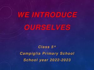 We Introduce Ourselves