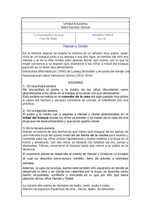 Hansel Y Gretel