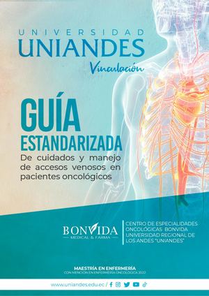 Guia Estandarizada De Cuidados Y Manejo De Accesos Venosos En Pacientes Oncologicos Curvas