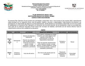 Plan Operativo Anual 2023