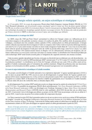 LA NOTE DU CESA N°465