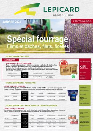 2023 01 Catalogue Ficelles Et Baches Concervation Des Fourrages