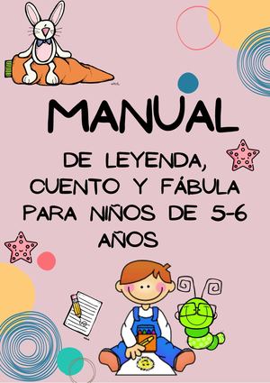 MANUAL DE LEYENDA , CUENTOS Y FÁBULA