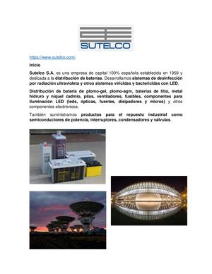 Sutelco S.A. | Desinfección por radiación ultravioleta