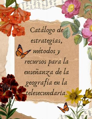 Catálogo De Estrategias, Métodos Y Recursos Didácticos Para La Enseñanza De La Geografía En La Telesecundaria