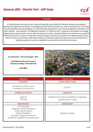 Fiche Projet DTE Gonesse Chemin Vert