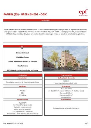 Fiche Projet DTE Pantin Méhul