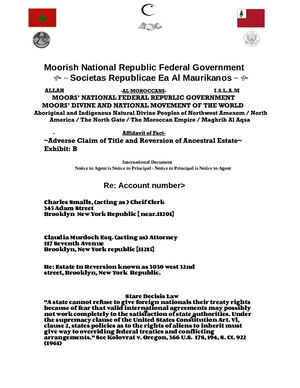 Adverse Claim 3030 Document