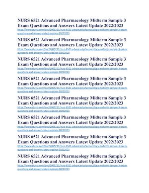 Calaméo - NURS 6521 Advanced Pharmacology Midterm Sample 3 Exam ...