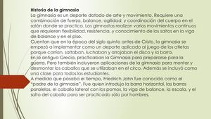 Historia De La Gimnasia