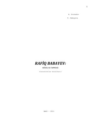 Fərhadov Rauf - Rafiq Babayev (mövzu improviz)