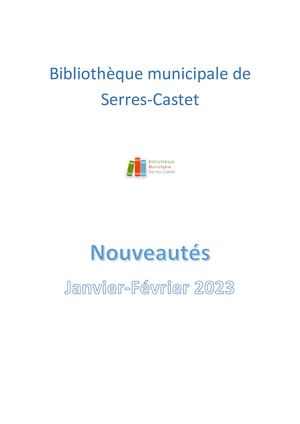 Nouveautés Janvier Février 2023
