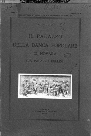 BSPN - 1922 - n. 1 - Il Palazzo della Banca Popolare di Novara, già Palazzo Bellini