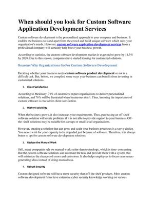 Calaméo - When should you look for Custom Software Application ...