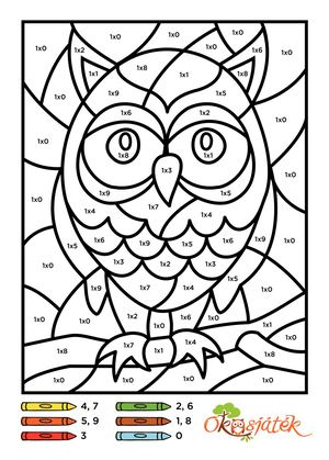 Baglyok Fekete Feher Szorzo Szinezo