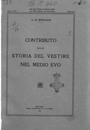 BSPN - 1923 - n. 1 - Contributo alla storia del vestire nel Medio Evo