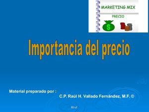 Importancia Del Precio