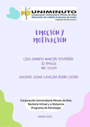 Emoción Y Motivación