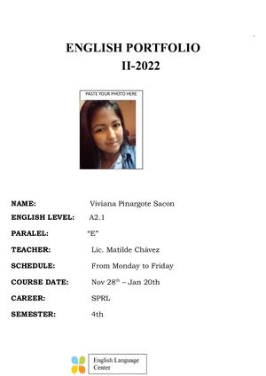 Students' Portfolio Viviana Pinargote