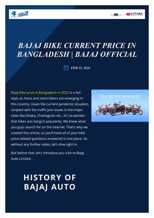 Bajaj Bike Current Price In Bangladesh _ Bajaj Official 2