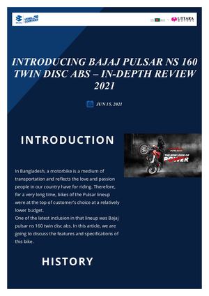 Introducing Bajaj Pulsar NS 160 Twin Disc ABS – In Depth Review