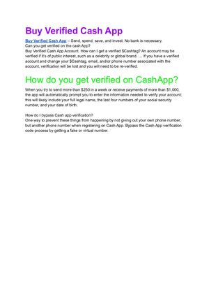 Buy Verified Cash App Accounts