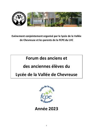 2023 FORUM DES ANCIEN.NE.S ELEVES